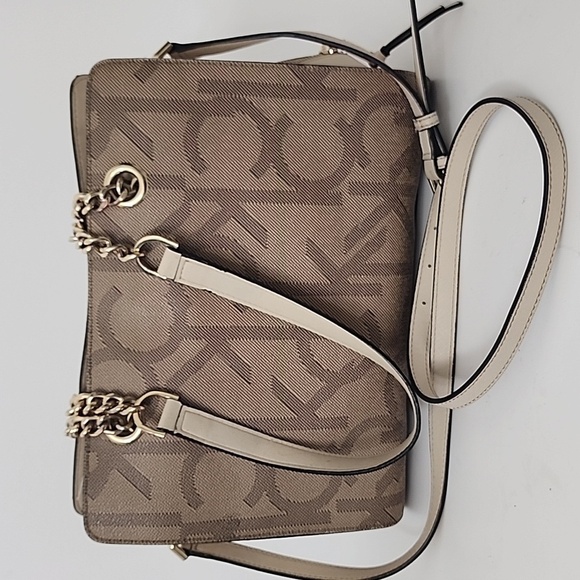 Calvin Klein Hayden Monogram Chain Satchel - Picture 3 of 12